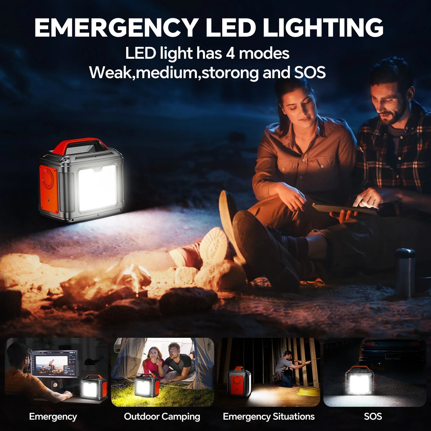 300W Portable Power Station 296Wh Camping Solar Generator with Solar Panel - A to Z Outdoor Store
