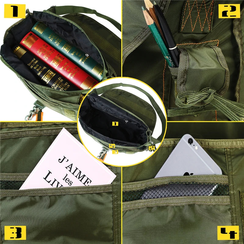 Tactical Shoulder Sling Bag Nylon Waterproof Outdoor Chest Pack for Men Trekking Camping Daypack - A to Z Outdoor Store