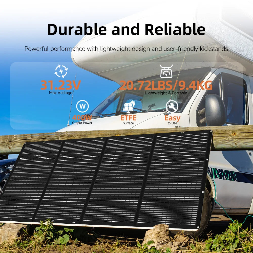 Hot Portable Solar Panel 400W Foldable Lightweight ETFE Kit for Camping Travel Power Bank - A to Z Outdoor Store