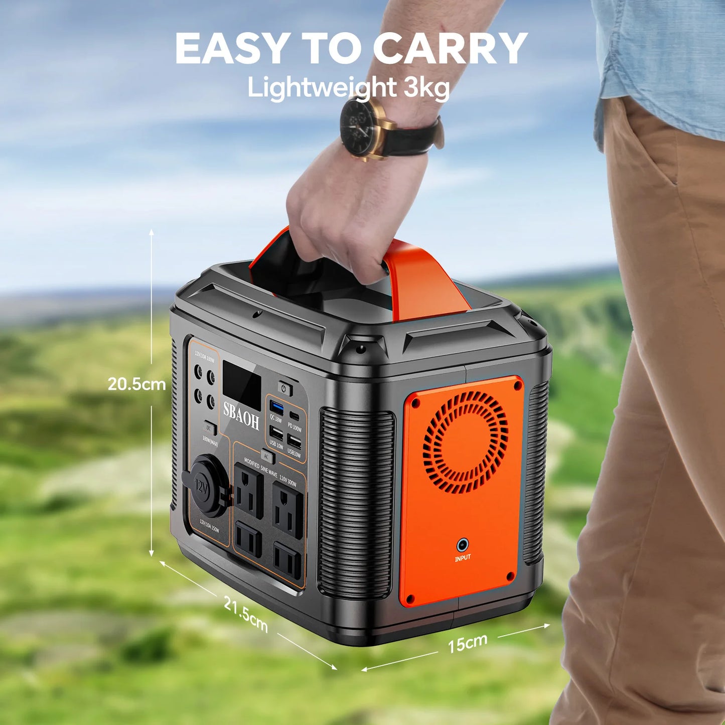 300W Portable Power Station 296Wh Camping Solar Generator with Solar Panel - A to Z Outdoor Store