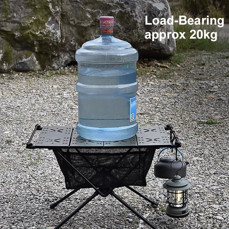 Westtune Folding Camping Table Aluminum Lightweight Portable Table with Storage Mesh Bag for Outdoor Picnic BBQ and Hiking - A to Z Outdoor Store
