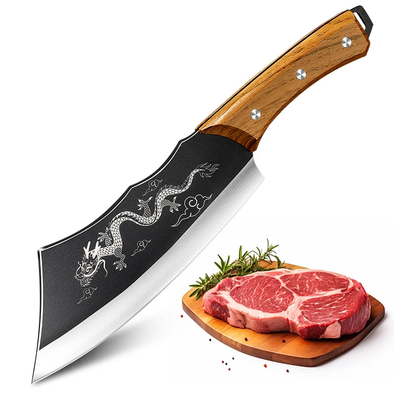PLYS 8 Inch Kitchen Chopper Sharp Chopping Bones Multi-Purpose Kitchen Knife - A to Z Outdoor Store