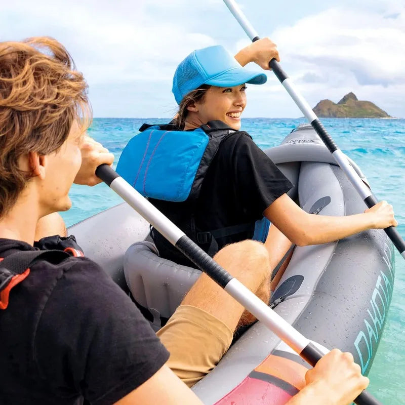 Intex Dakota K2 Inflatable Kayak Set for 2 People with 86 Inch Oars and Pump - A to Z Outdoor Store