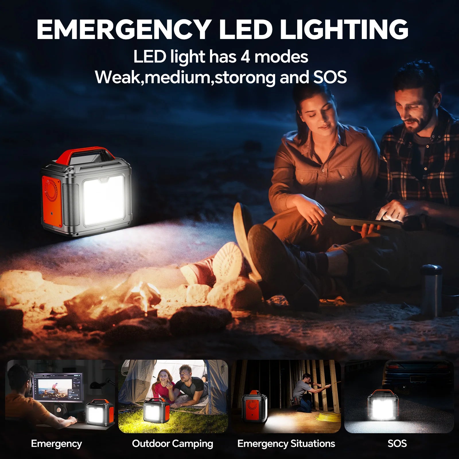 300W Portable Power Station 296Wh Camping Solar Generator with Solar Panel - A to Z Outdoor Store