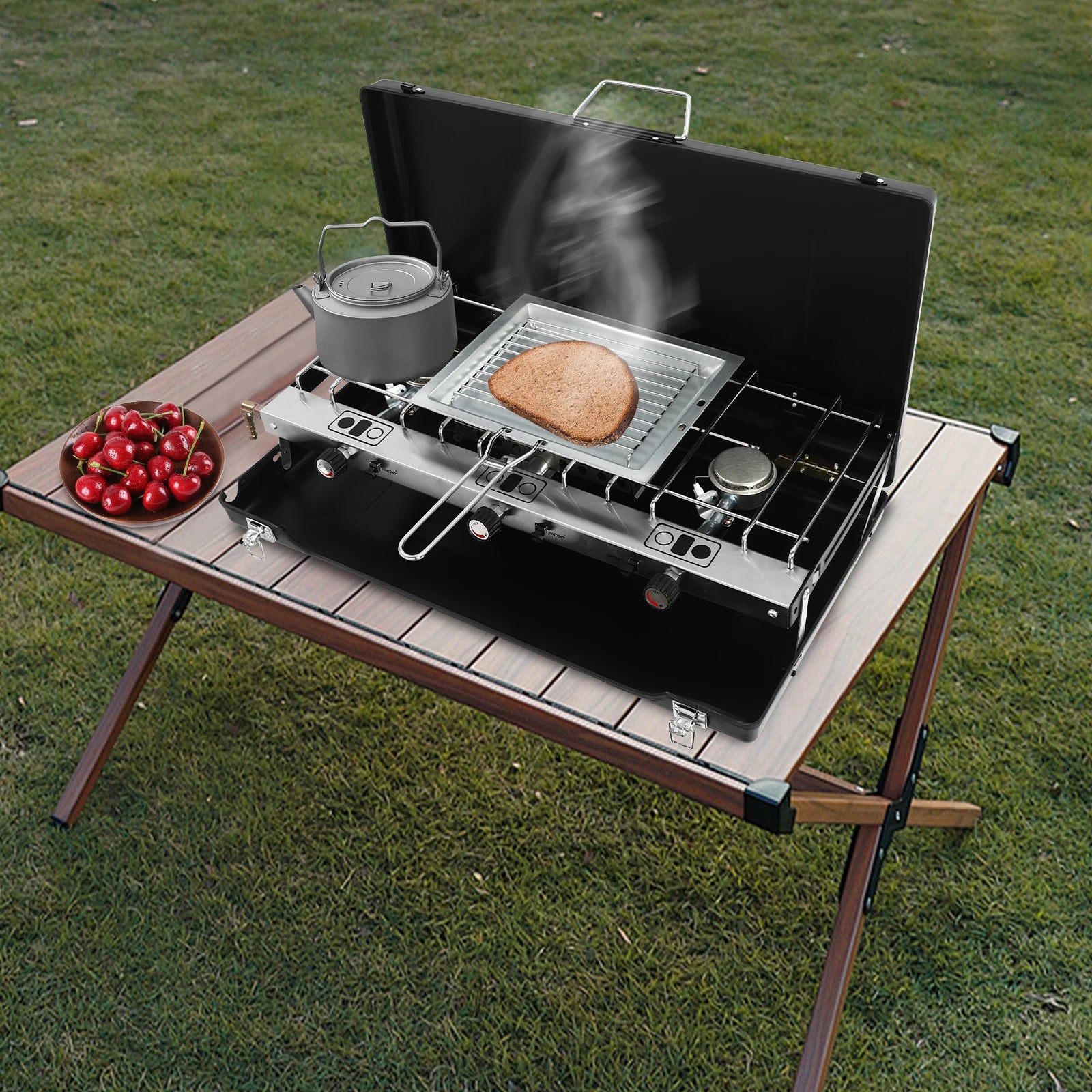A To Z Outdoor Store 3-Burner Camping Stove Portable Grill - A to Z Outdoor Store