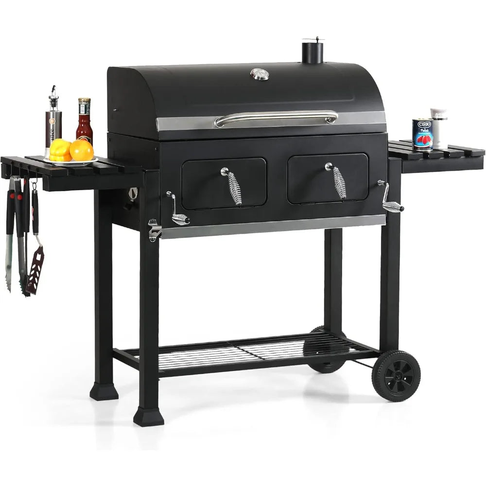 RBXC Charcoal BBQ Grill With Dual Charcoal Trays And Tables - A to Z Outdoor Store