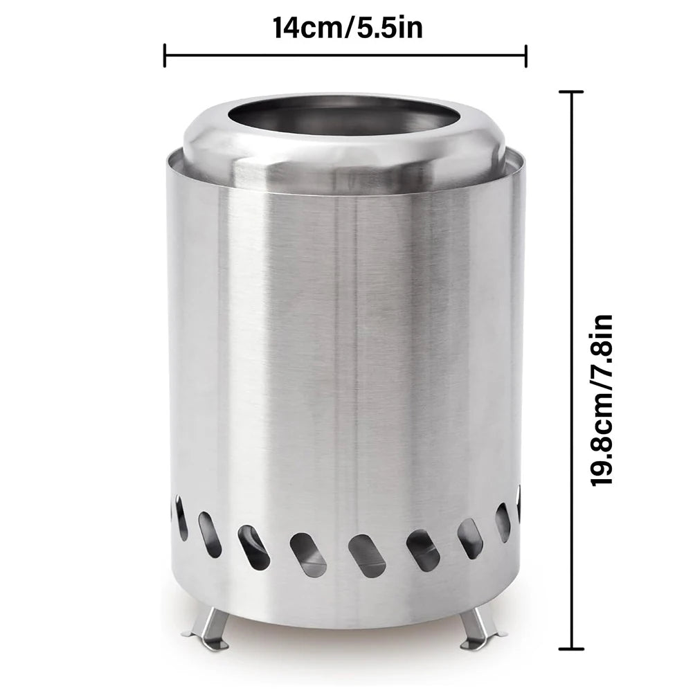 VKTECH Mini Tabletop Fire Pit Portable Stainless Steel Stove - A to Z Outdoor Store