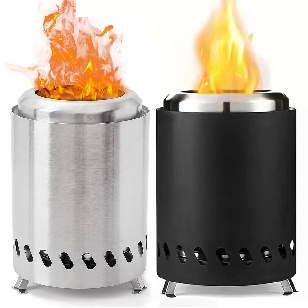 VKTECH Mini Tabletop Fire Pit Portable Stainless Steel Stove - A to Z Outdoor Store