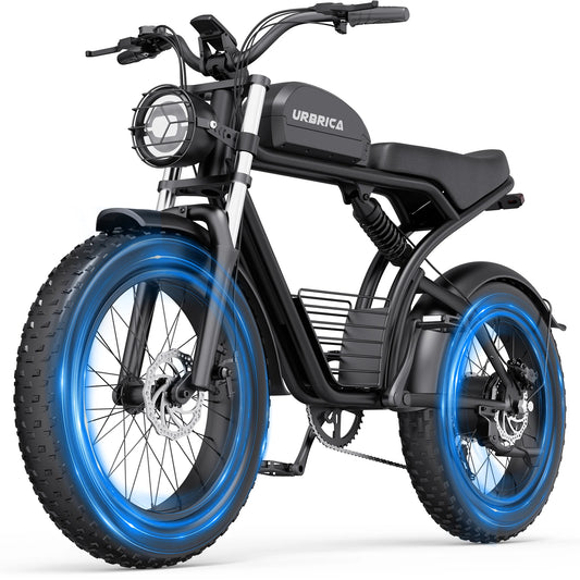 Electric Bike for Adults 3000W 1500W 32MPH 48V 23AH Max 75 Miles Electric Motorcycle 20 Inch Fat Tire Dirt Bike Shimano 7 Speed EBike - A to Z Outdoor Store