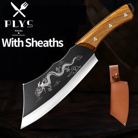 PLYS 8 Inch Kitchen Chopper Sharp Chopping Bones Multi-Purpose Kitchen Knife - A to Z Outdoor Store