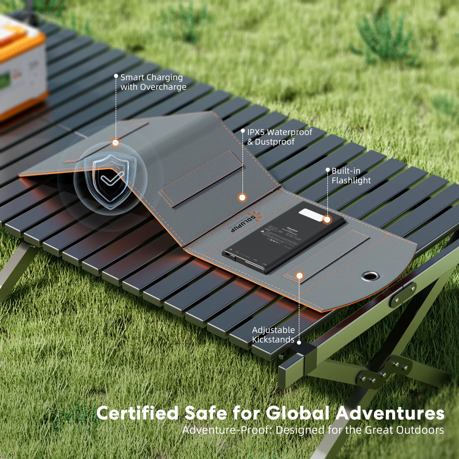30W 10W Solar Panel with 10000mAh Power Bank Portable Solar Charger for Outdoor Camping Hiking Phones Emergency Devices - A to Z Outdoor Store