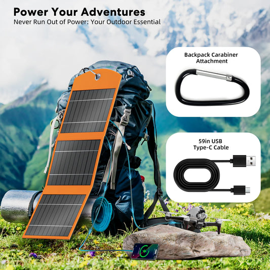30W 10W Solar Panel with 10000mAh Power Bank Portable Solar Charger for Outdoor Camping Hiking Phones Emergency Devices - A to Z Outdoor Store