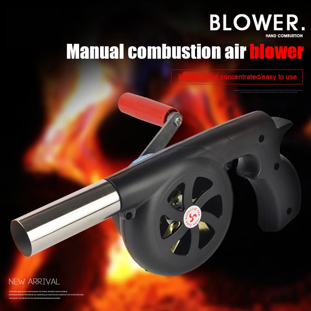 Cooking BBQ Air Blower Manual Hand Crank Fire Bellows Outdoor Grill Tool for Camping and Picnic - A to Z Outdoor Store
