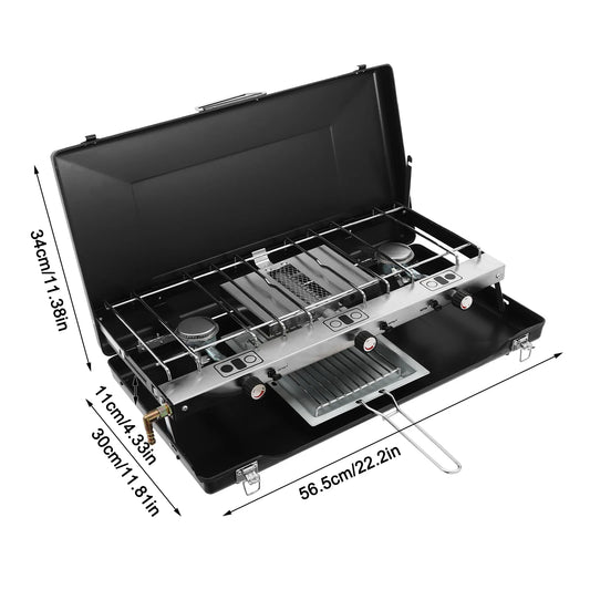 A To Z Outdoor Store 3-Burner Camping Stove Portable Grill - A to Z Outdoor Store