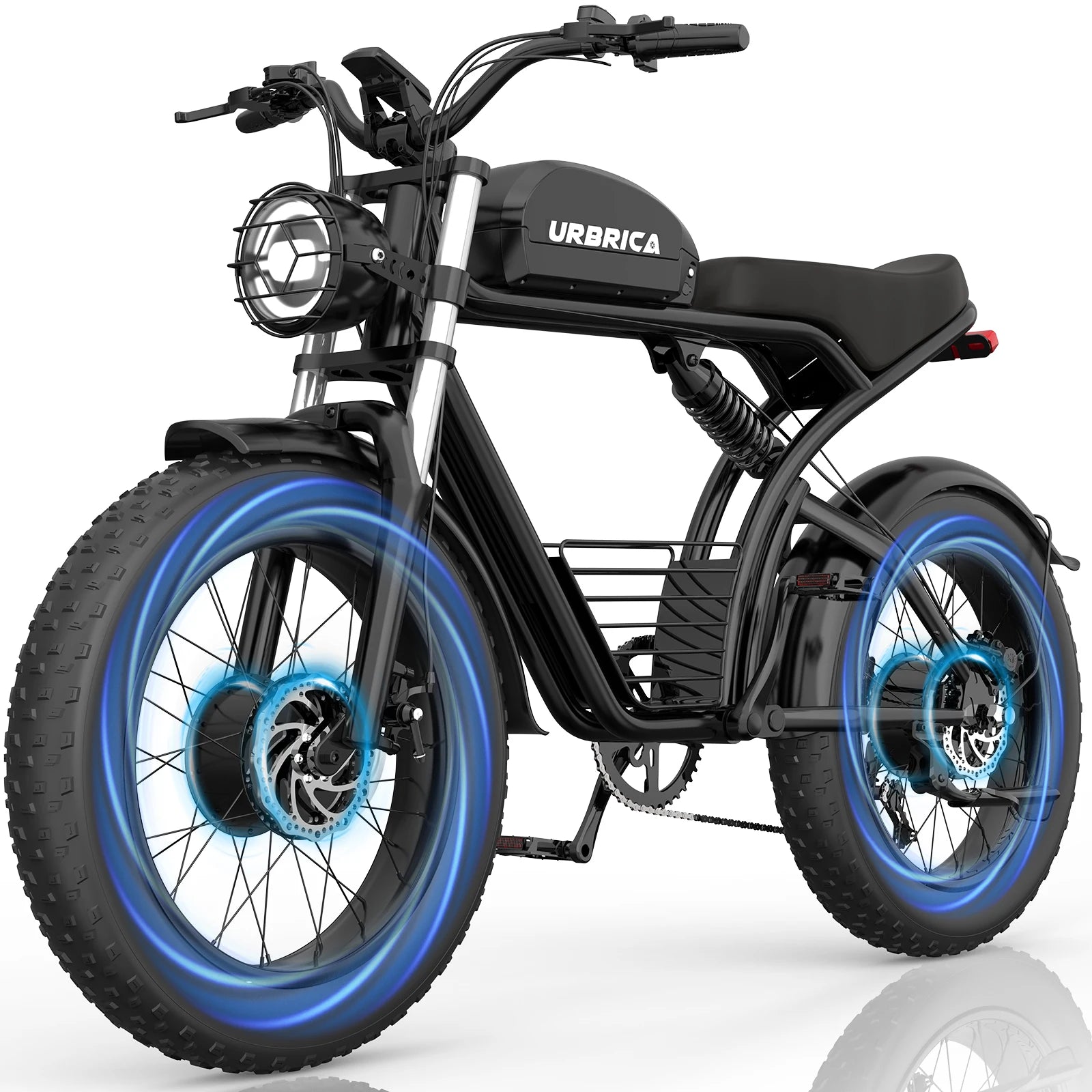 Electric Bike for Adults 3000W 1500W 32MPH 48V 23AH Max 75 Miles Electric Motorcycle 20 Inch Fat Tire Dirt Bike Shimano 7 Speed EBike - A to Z Outdoor Store