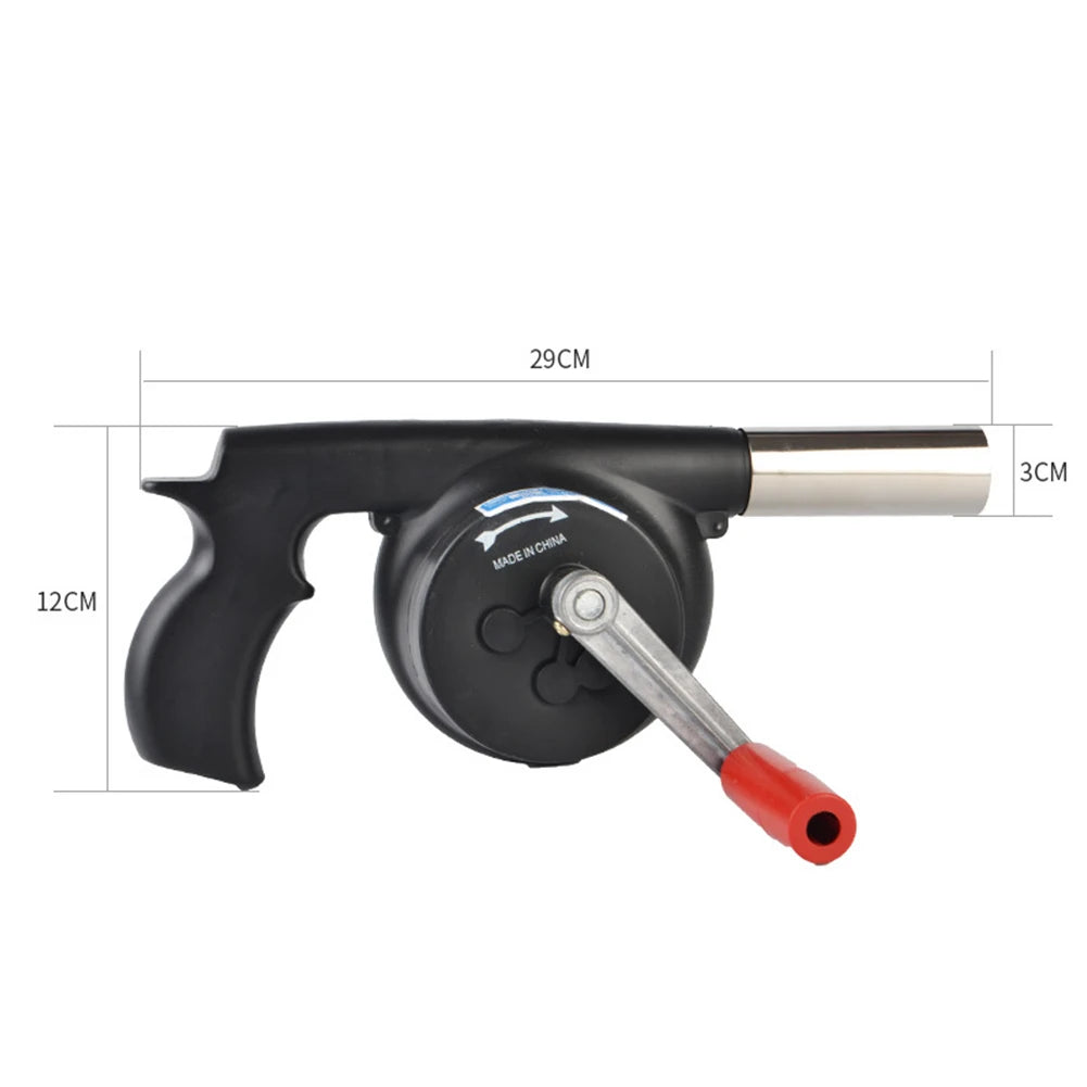 Cooking BBQ Air Blower Manual Hand Crank Fire Bellows Outdoor Grill Tool for Camping and Picnic - A to Z Outdoor Store